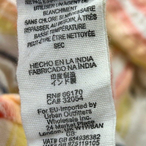 Free People Summer Nights Striped Mini Dress in Yellow Medium With Pockets - Picture 7 of 10